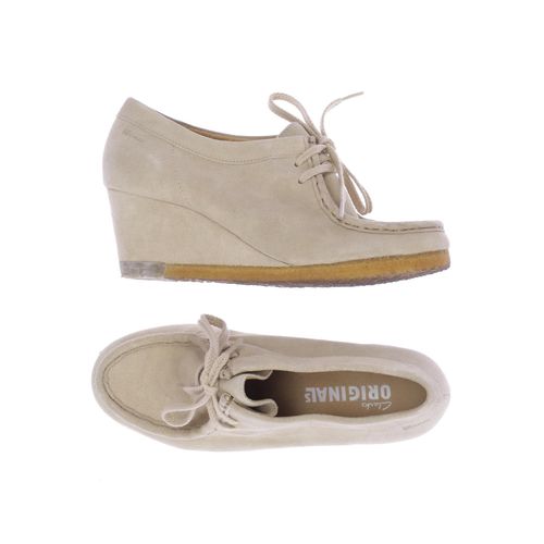 Clarks Damen Halbschuh, beige, Gr. 4