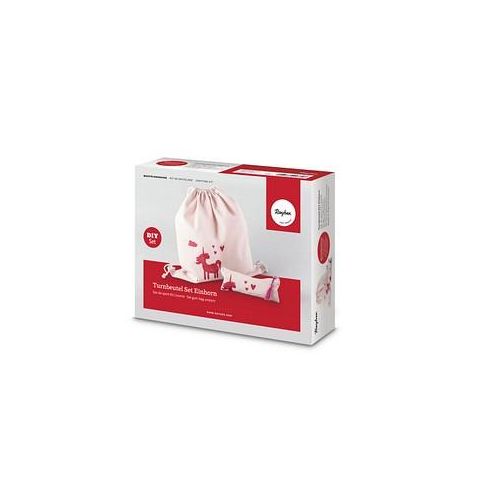Rayher Bastelset Turnbeutel Einhorn rosa