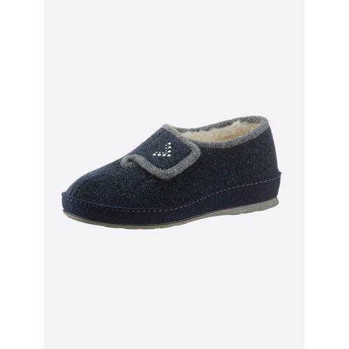 Hausschuh SCHAWOS Gr. 36, blau (marine) Damen Schuhe