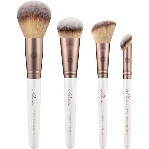 Luvia Cosmetics Pinsel Pinselset Prime Vegan Flawless Face Set Prime Concealer + Blush Brush + Angled Buffer + Powder Brush