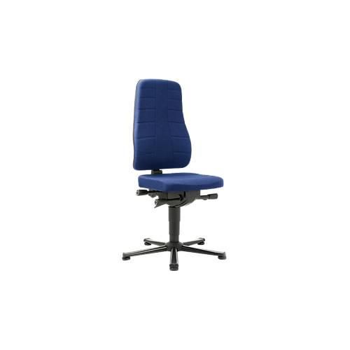 Drehstuhl All-in-One 9640, mit Gleiter, Stoffpolster, blau