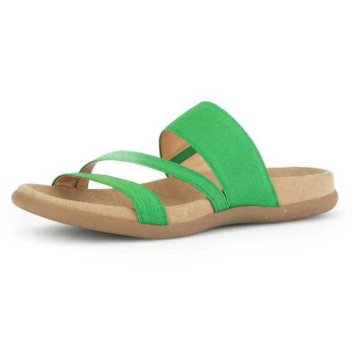 Pantolette GABOR, Damen, Gr. 40, grün, Textil, unifarben, sportlich, Schuhe, Keilabsatz, Sommerschuh, Schlappen in sommerlicher Farbpalette