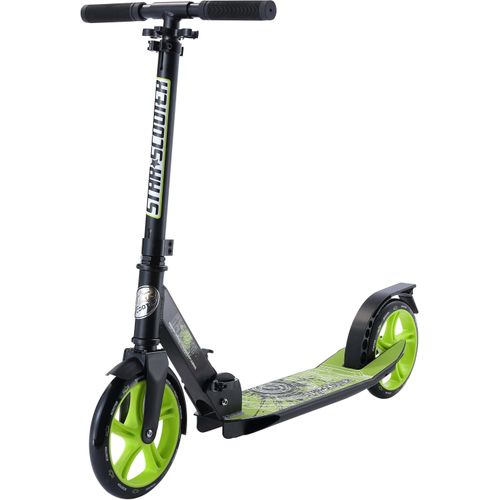 Cityroller STAR-SCOOTER, grün (grün, schwarz), ScooterB:33cm L:95cm, mit abgesenktem Trittbrett, B:33cm L:95cm