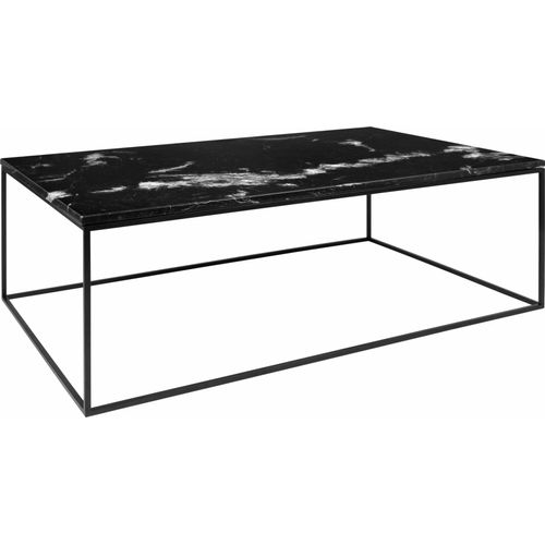 Couchtisch TEMAHOME "Gleam", schwarz (schwarze marmorplatte, schwarz), B:120cm H:40cm T:75cm, Tische, mit einer Platte aus Marmor oder Holz