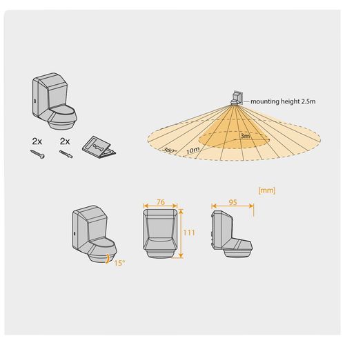 LEDVANCE Sensor Wall 360DEG IP55, dunkelgrau