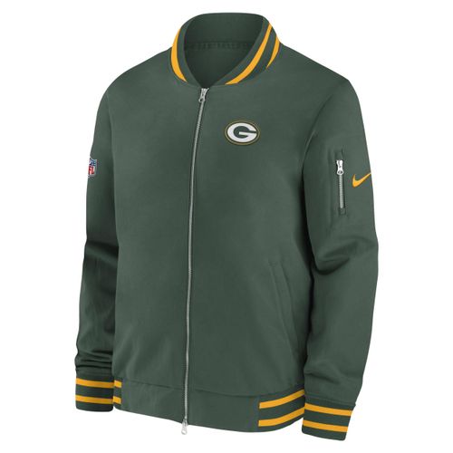 Veste aviateur à zip Nike Coach (NFL Green Bay Packers) pour homme - Vert