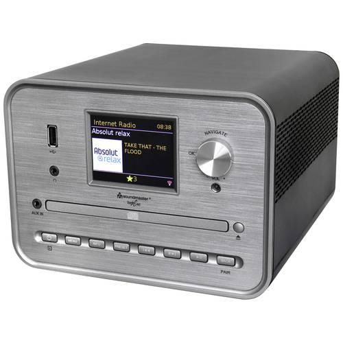 soundmaster ICD1050SW CD-Player Silber Internetradio, DAB+, WLAN, USB, Inkl. Lautsprechern