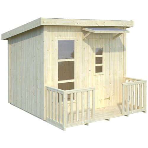 Spielhaus PALMAKO "Harry 3,1 m²" Spielhäuser beige (natur) Kinder mit Terrasse