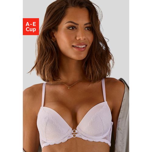 LASCANA Push-up-BH, mit sexy Bänderoptik vorn, Dessous