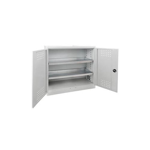 ADB Umweltschrank 40703 lichtgrau 100,0 x 50,0 x 100,0 cm, aufgebaut