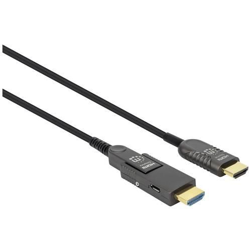 Manhattan HDMI Anschlusskabel HDMI-A Stecker, HDMI-Micro-D Stecker 30 m Schwarz 355520 4K UHD HDMI-Kabel