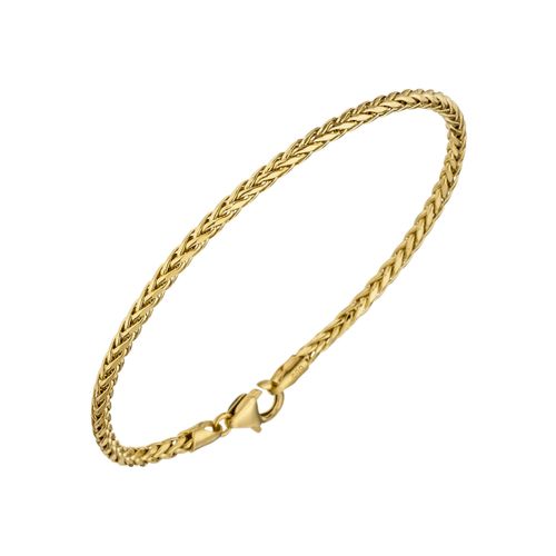 Goldarmband JOBO, gelb (gelbgold 585), Armbänder, Damen, Gelbgold 585, Zopfarmband 585 Gold 19 cm