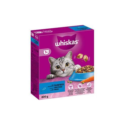 whiskas® Katzen-Trockenfutter 1+ mit Thunfisch 800,0 g