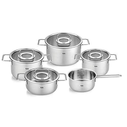 Topf-Set FISSLER "Fissler Pure Collection", silber (silberfarben), Töpfe, Made in Germany