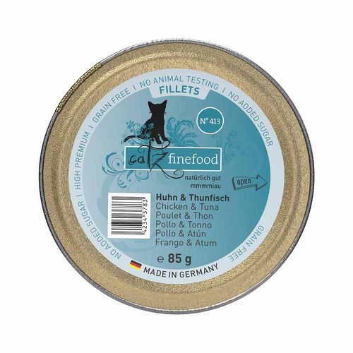 catz finefood Fillets N°413 Huhn & Thunfisch in Jelly 12x85g