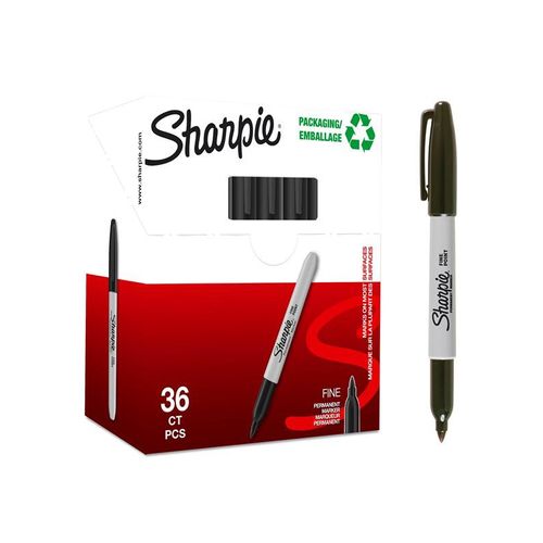 Sharpie Permanent Marker | Marker Stifte mit feiner Spitze | schwarz | 36 Stück Market Set