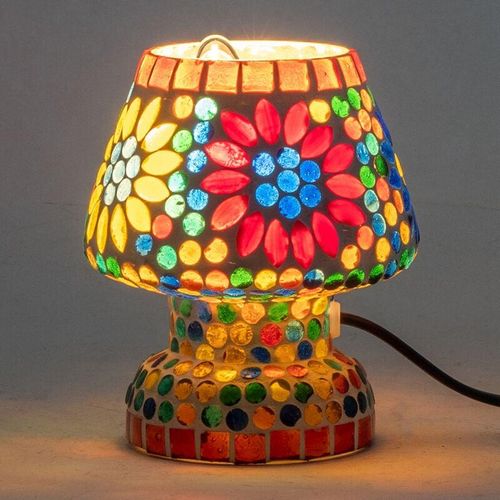 Mehrfarbige Mosaik-Tischlampe, exklusives Design