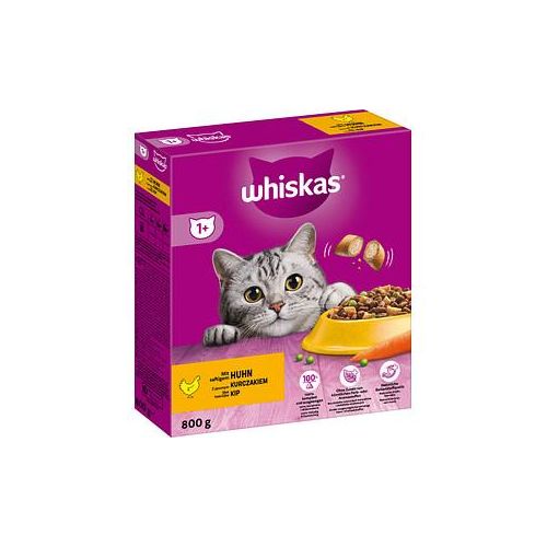 whiskas® Katzen-Trockenfutter 1+ mit Huhn 800,0 g