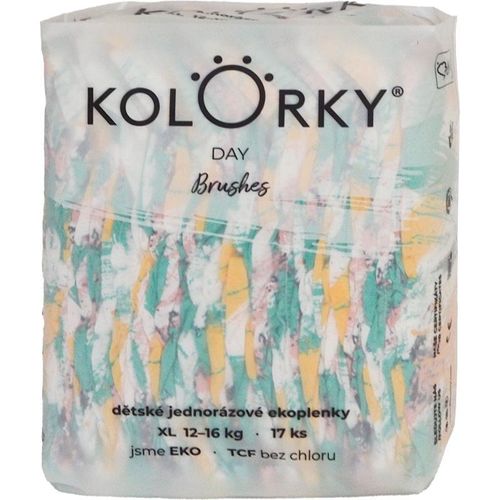 Kolorky Day Brushes eco-wegwerpluiers Maat XL 12-16 Kg 17 st