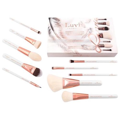 Luvia Cosmetics Pinsel Pinselset Essential Brushes Set White Face Definer 1 Stk. + Prime Blush 1 Stk. + Classic Contour 1 Stk. + Prime Foundation 1 Stk. + Blush XL 1 Stk. + Fine Liner 1 Stk. + Small Crease 1 Stk. + Smudger 1 Stk. + Eye Shader 1 Stk. + Soft Blender 1 Stk.