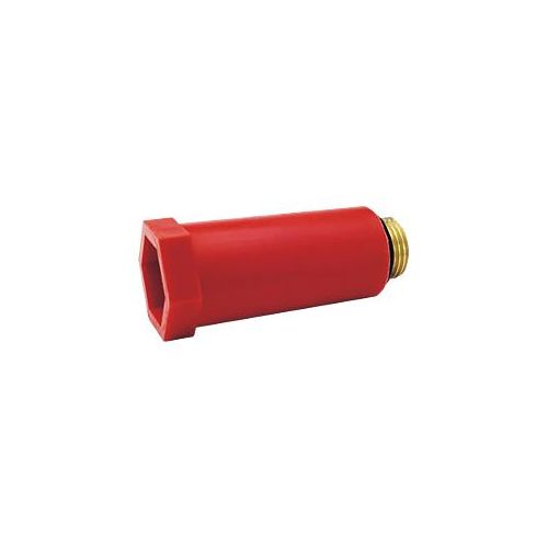 USH Baustopfen 025001 1/2", rot, Messinggewinde