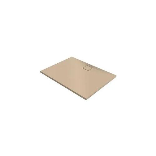 Duschwanne Hüppe EasyFlat 1200 x 52 x 900 mm, Mineralguss, Ablauf lange Seite, beige matt - EF0109037