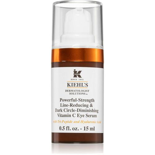 Kiehl's Dermatologist Solutions Powerful-Strength Line-Reducing & Dark Circle-Diminishing Vitamin C Augenserum für alle Hauttypen, selbst für empfindliche Haut mit Vitamin C 15 ml