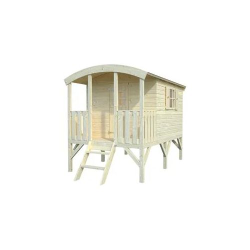 Spielhaus PALMAKO "Huck 3,3 m2" Spielhäuser beige (natur) Kinder mit Terrasse