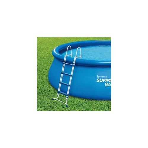 Poolleiter SUMMERWAVES Leitern Gr. H/L: 132cm x 132cm, weiß (weiß/blau) für Aufstellpools bis 130 cm Höhe