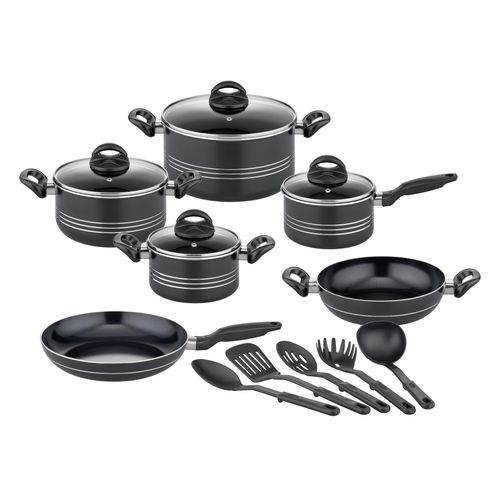 Kochtopf-Set Milano Nero 15-tlg.