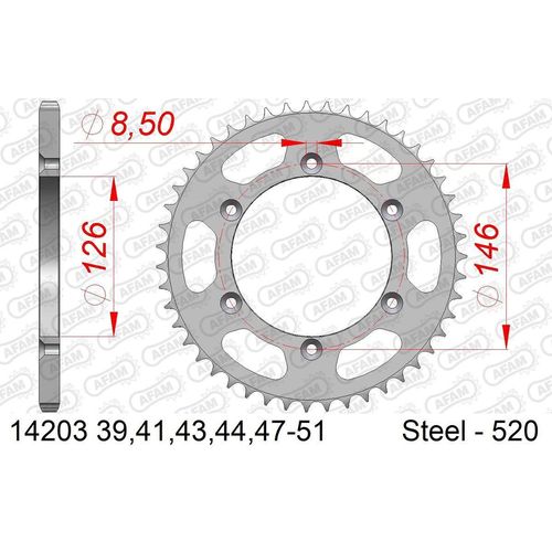 AFAM Kettenrad 14203-44