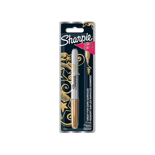 Sharpie Metallic-Permanentmarker | feine Spitze | Gold | 1 Stück