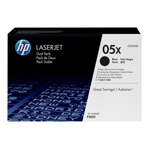 Original HP LaserJet P 2054 X (CE505XD / 05XD) Toner Schwarz
