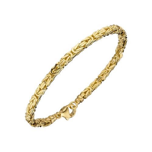 Goldarmband JOBO Armbänder Gr. Gelbgold 585, gelb (gelbgold 585) Damen Königsarmband 585 Gold massiv 19 cm