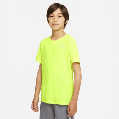 Nike Dri-FIT Miler Trainingsoberteil für ältere Kinder (Jungen) - Gelb