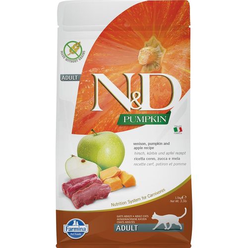 N&D Cat Pumpkin Adult mit Hirsch, Kürbis & Apfel 1,5kg