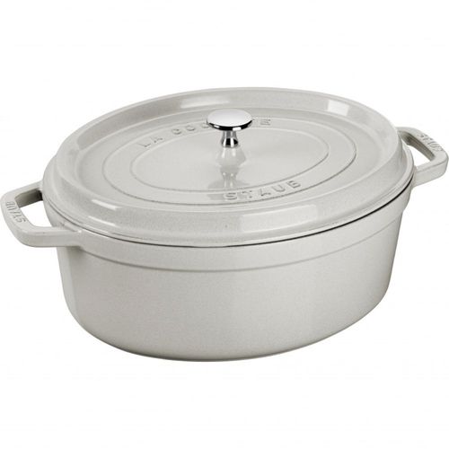 Staub Cocotte, 29 Cm Weisser Trüffel Oval Gusseisen Weisser Trüffel