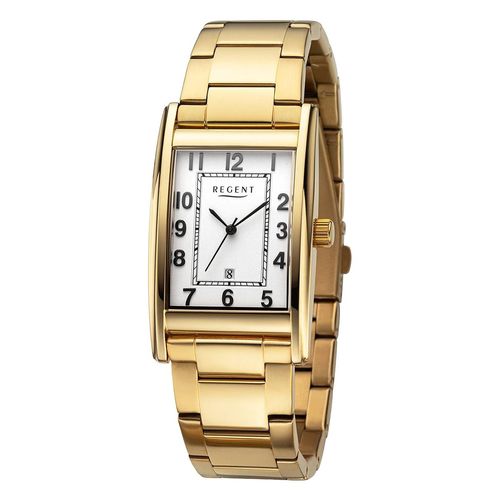 Regent Herren Uhr Metallarmband Metall Armbanduhr Analog gold URF1524