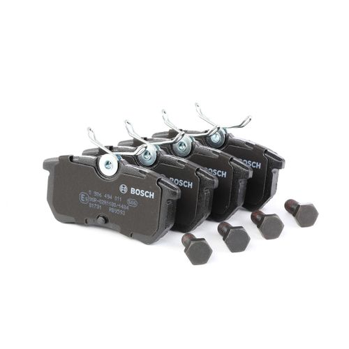 BOSCH Bremsbelagsatz FORD 0 986 494 011 90R010282002,1075565,1425407 98AX2M008BB,MEC1BJ2M008AA,1107698,1810990,1848556,5382847,98AB2M008BA,98AX2M008BA