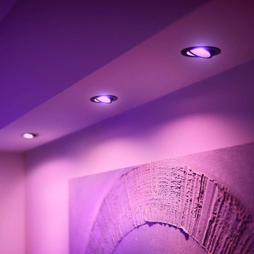 Philips Hue Centura Einbauspot rund 3er, schwarz