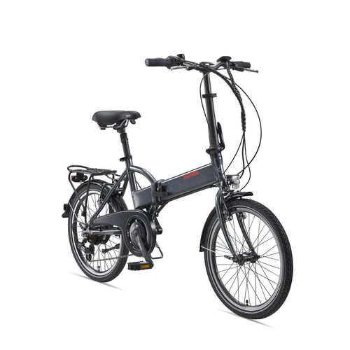 E-Bike F820, Faltrad mit 6 Gang Kettenschaltung, Anthrazit