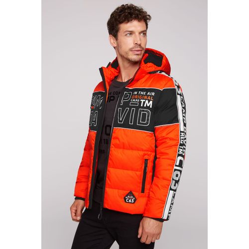 Winterjacke CAMP DAVID Gr. 4XL, orange (signal orange) Herren Jacken mit abtrennbarer Kapuze