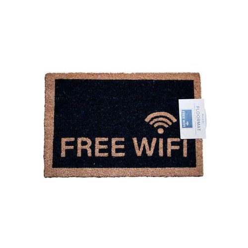 Fußabtreter free wifi Kokosfaser Fußmatte 60x40 cm Abtreter Wlan