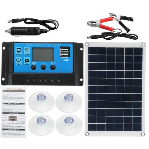 Solarpanel 100W 420x280x30mm mit 30A Controller Hasaki