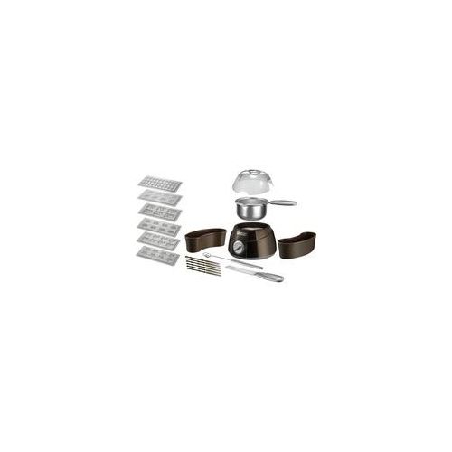 Chocolatier 48667, Fondue braun/silber, 25 Watt, Topf 0,25 Liter