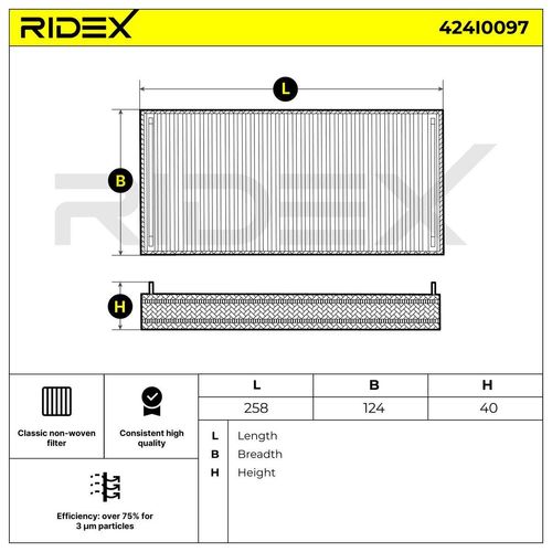 RIDEX Innenraumfilter MERCEDES-BENZ,MAYBACH 424I0097 A2108301018,2108300018,2108301018 A2108300018