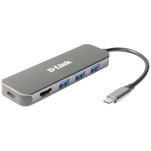 D-Link DUB-2333 5 Port USB-C® (USB 3.2 Gen 2) Multiport Hub Anthrazit