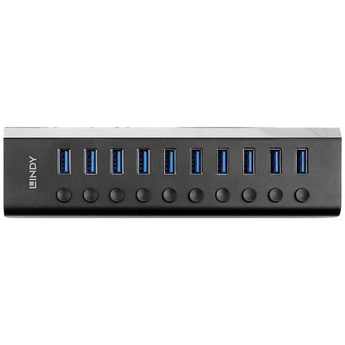 LINDY 43370 USB 3.2 Gen 1-Hub (USB 3.0) Schwarz