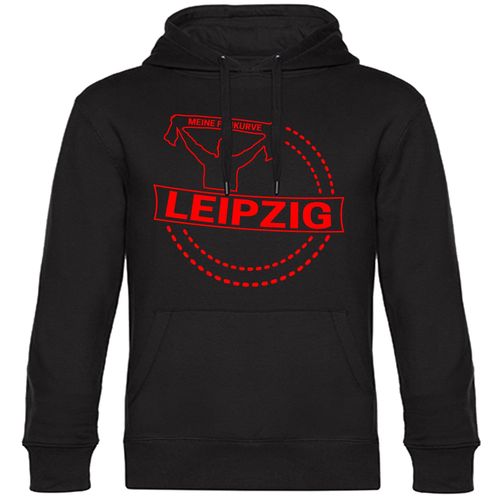 multifanshop Kapuzen Sweatshirt - Leipzig - Meine Fankurve - Druck rot - Hoodie