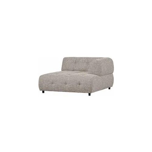 Modulsofa Louis Chaiselongue aus grobmaschigen Stoff Rechts, Hellgrau